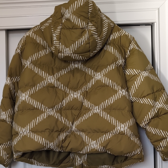 (Donated)Ava & Viv Mustard Puffer Jacket with White Pattern - Picture 6 of 7